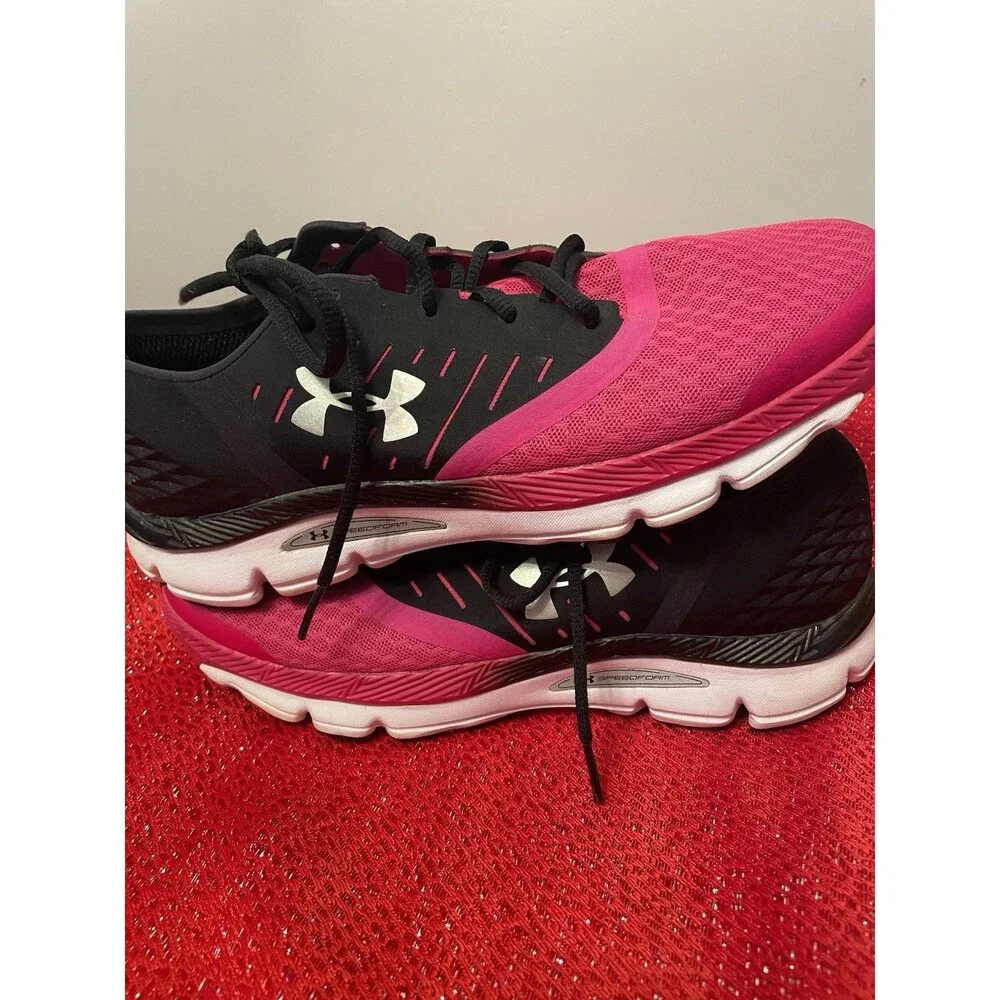 Under Armour Speedform Intake Womens Running Shoes Size 11 Trainers Pink Black